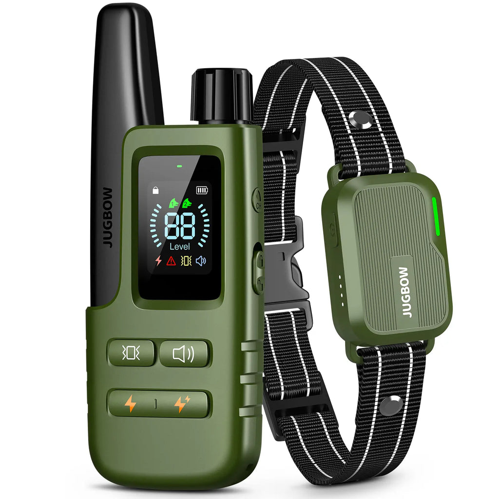 Jugbow Dog Training Collar - 4500FT Dog Shock Collar with Remote, 4 Training Modes, Security Lock, IPX8 Waterproof, Rechargeable E-Collar for All Breeds DT61