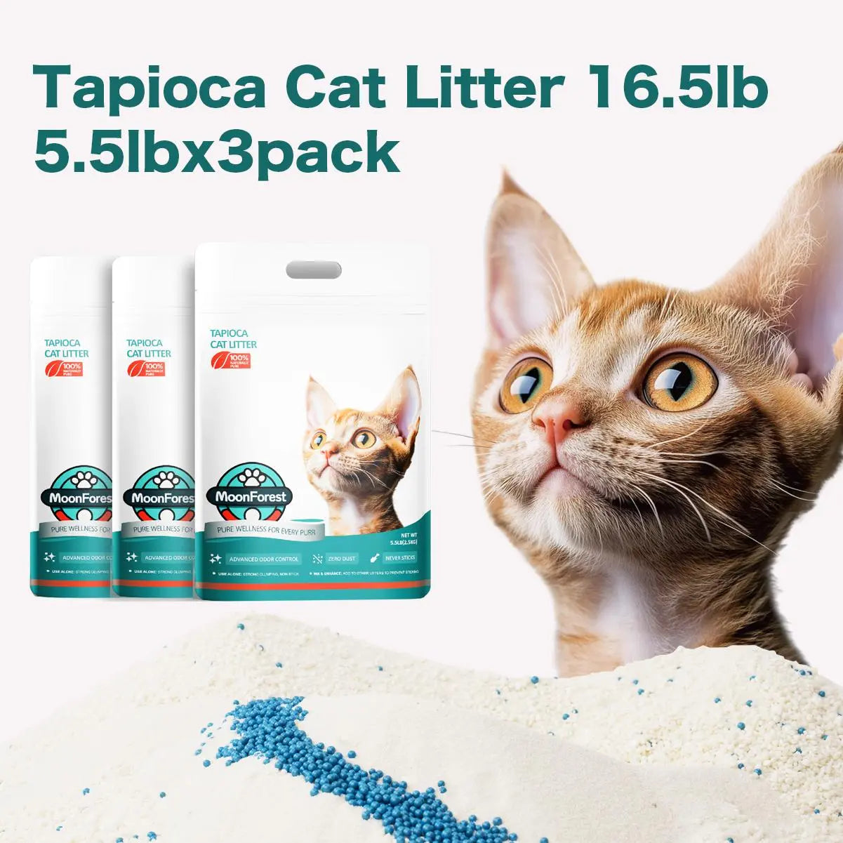 4Pack, Tapioca Cat Litter, Cat Lietter,Kitty Litter,Smart Litter Boxes Cat Litter.