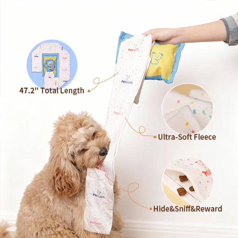 Snuffle Dog Toy Durable No-Stuffing Wet-Wipe Style Treat Pockets Double Squeakers Extra-Long Tug Design Interactive Puzzle for All Dog Sizes Dog Toys Squeaky Noise Dog Accessories Dog Products Omega Bite Dog Targetpet Corrector