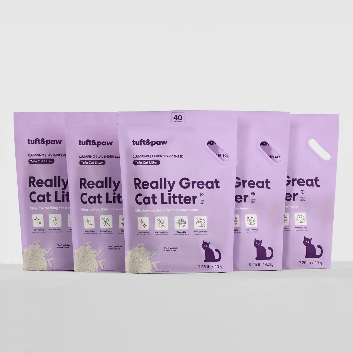 Really Great Cat Litter - Low-Tracking Tofu Cat Litter, Flushable, Clumping, Dust Free, Natural Eco Friendly Pellets, Odor Control