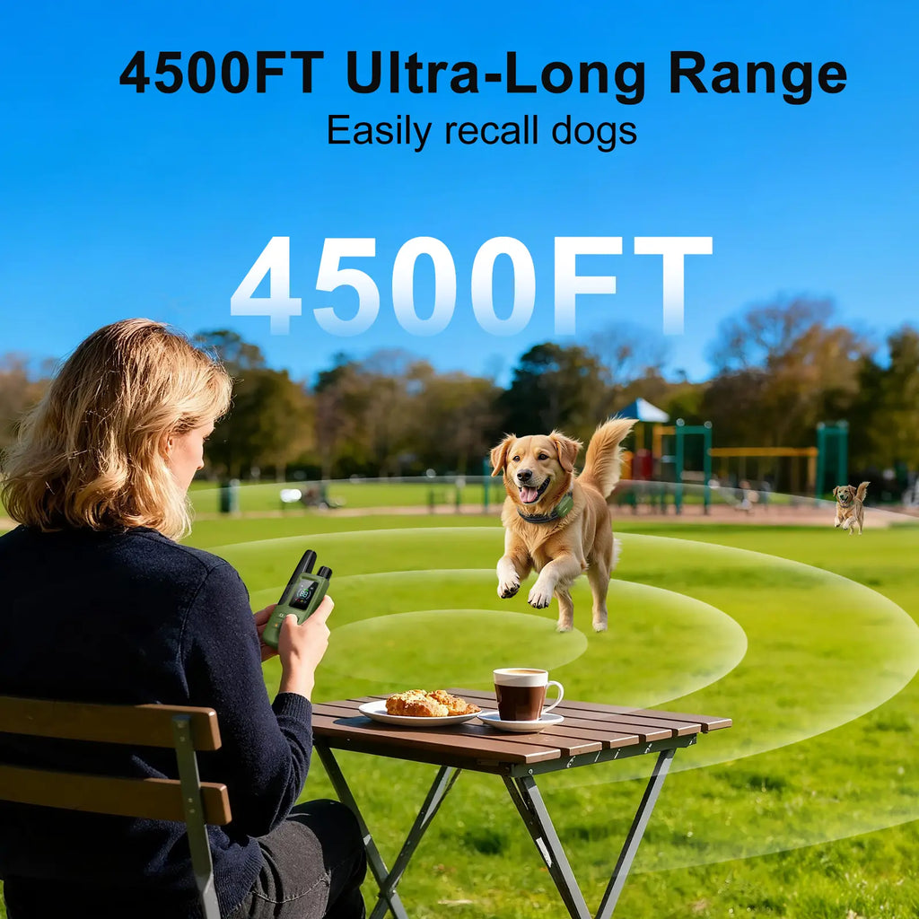 Jugbow Dog Training Collar - 4500FT Dog Shock Collar with Remote, 4 Training Modes, Security Lock, IPX8 Waterproof, Rechargeable E-Collar for All Breeds DT61