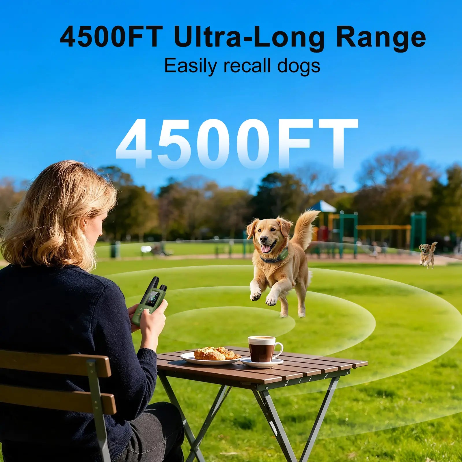 Jugbow Dog Training Collar - 4500FT Dog Shock Collar with Remote, 4 Training Modes, Security Lock, IPX8 Waterproof, Rechargeable E-Collar for All Breeds DT61