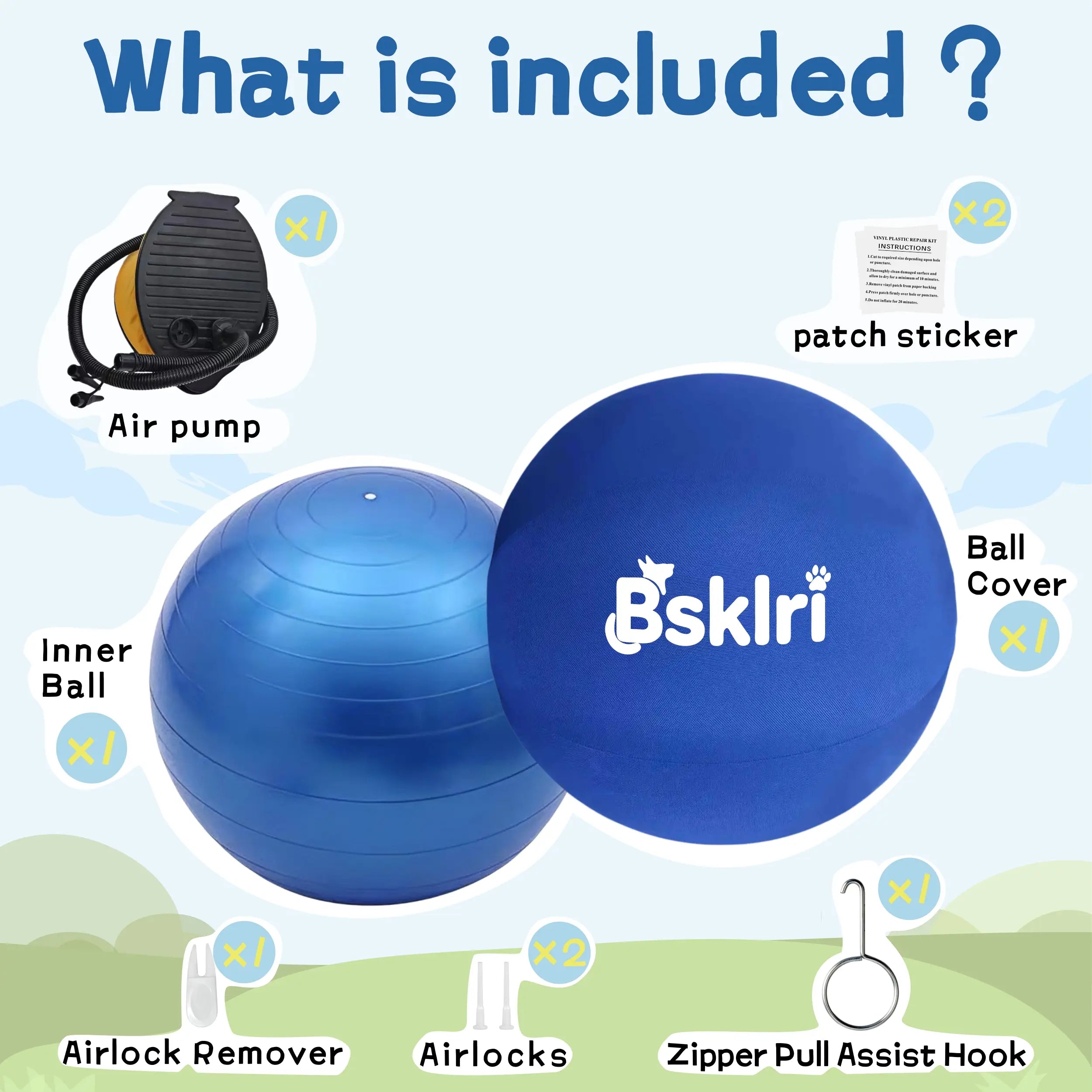 Inflatable Herding Ball for Dogs – Push & Chase Interactive Outdoor Dog Toy (NOT for Aggressive Chewer)