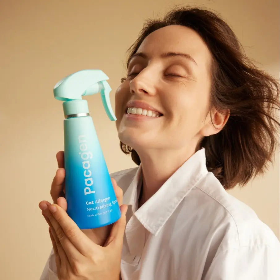 PACAGEN Cat Allergen Neutralizing Spray for Home Use - Neutralizes up to 98% of Active Cat Allergens - Allergist Recommended