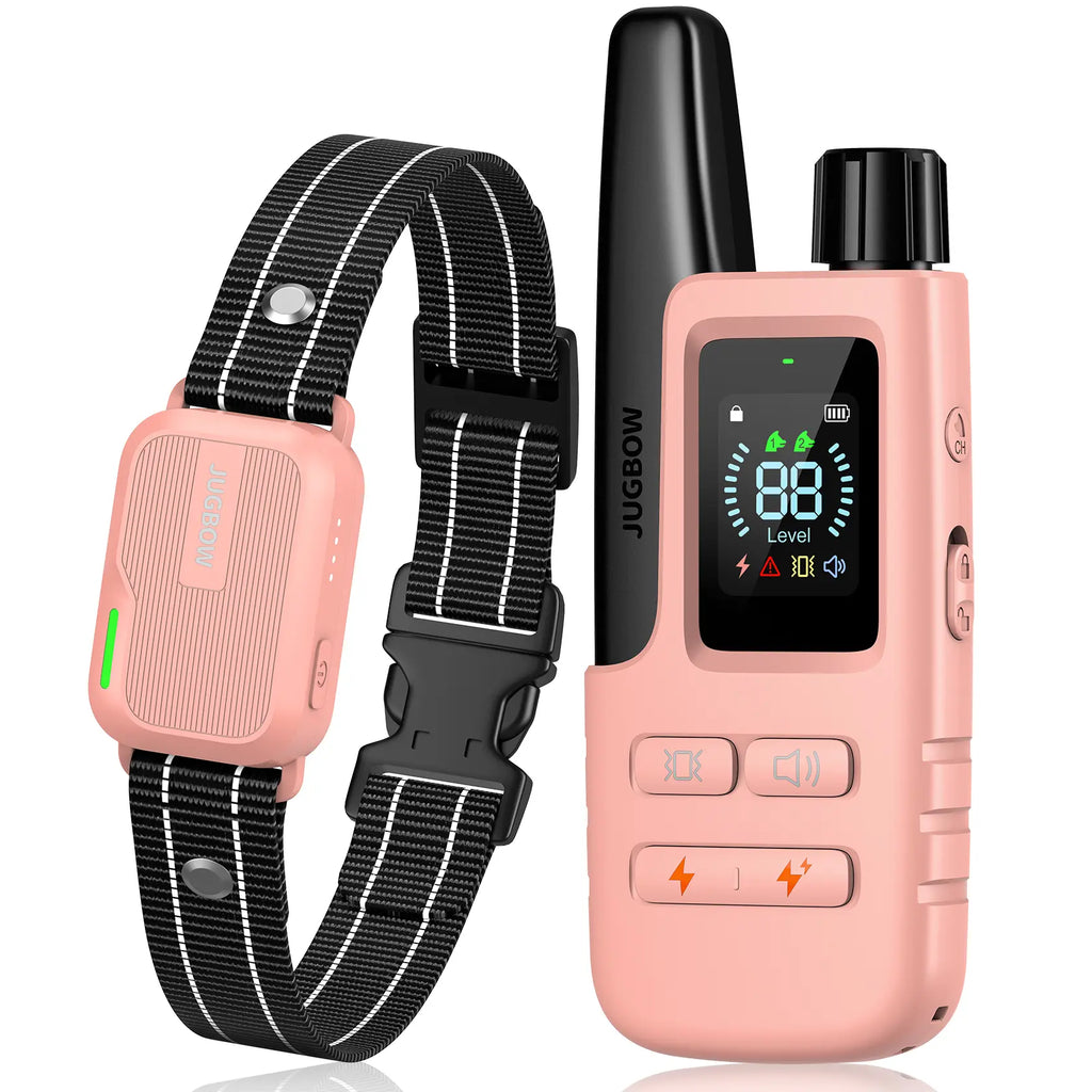 Jugbow Dog Training Collar - 4500FT Dog Shock Collar with Remote, 4 Training Modes, Security Lock, IPX8 Waterproof, Rechargeable E-Collar for All Breeds DT61