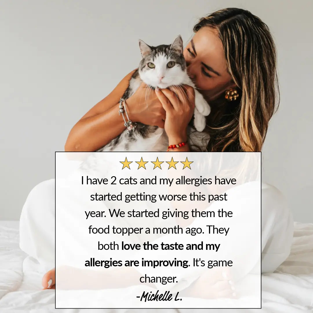 Cat Food Topper - Chicken Flavor - Removes 98% of Active Cat Allergens - Allergist Recommended