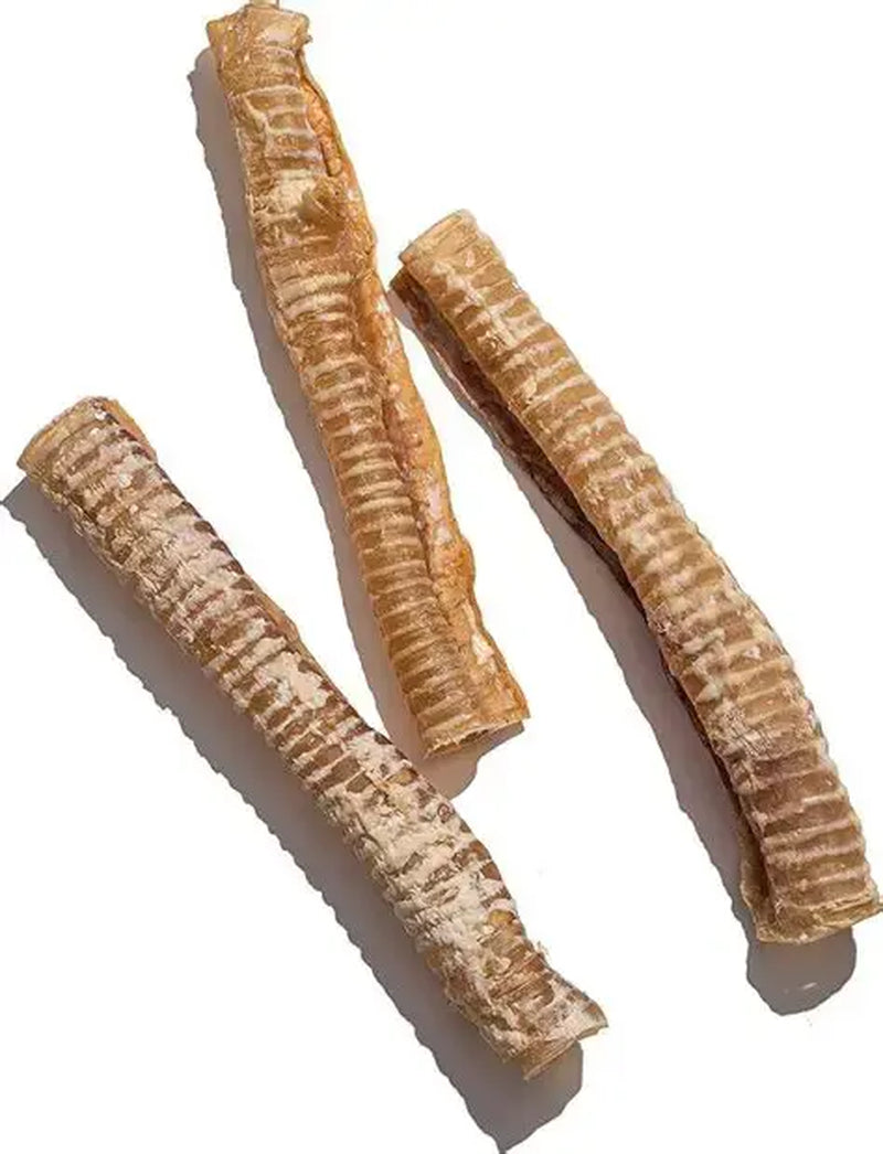 10-12” Beef Trachea (1 Pound) 100% Natural Dog Chew Treats - Single-Ingredient