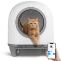 Warcat Smart Low-Noise Auto-Cleaning Litter Box 90L Self Cleaning Cat Litter Box App-Controlled via 2.4G Wifi with Smart Sensors, Safety Protection, Easy Maintenance, Easy Setup & Clean Springshine Springstatements Springbreak