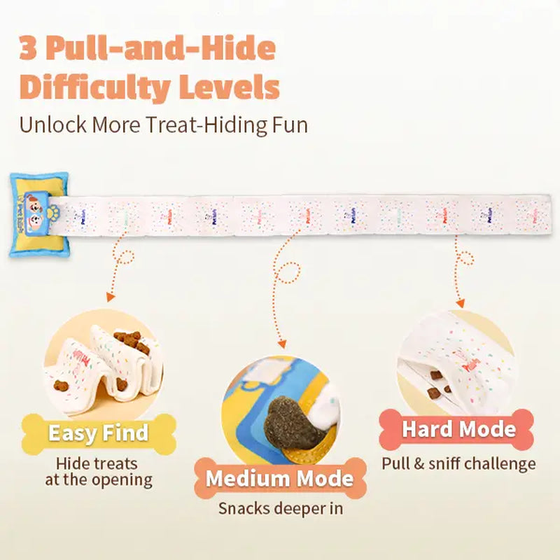 Snuffle Dog Toy Durable No-Stuffing Wet-Wipe Style Treat Pockets Double Squeakers Extra-Long Tug Design Interactive Puzzle for All Dog Sizes Dog Toys Squeaky Noise Dog Accessories Dog Products Omega Bite Dog Targetpet Corrector