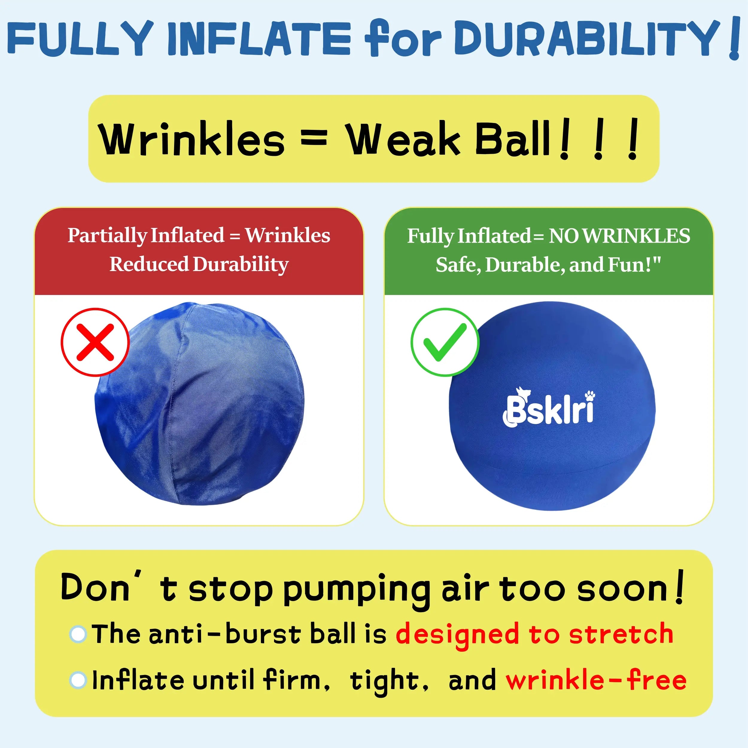 Inflatable Herding Ball for Dogs – Push & Chase Interactive Outdoor Dog Toy (NOT for Aggressive Chewer)