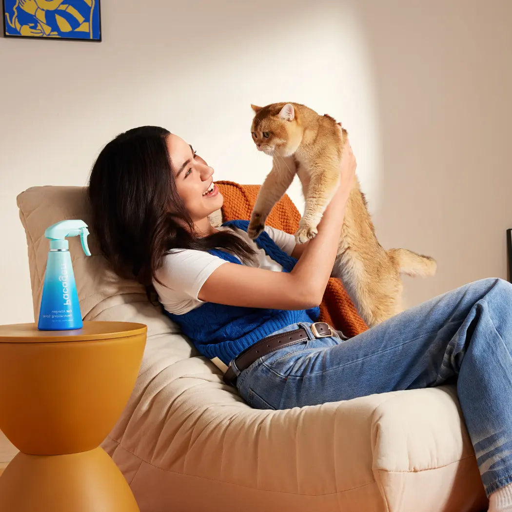 PACAGEN Cat Allergen Neutralizing Spray for Home Use - Neutralizes up to 98% of Active Cat Allergens - Allergist Recommended