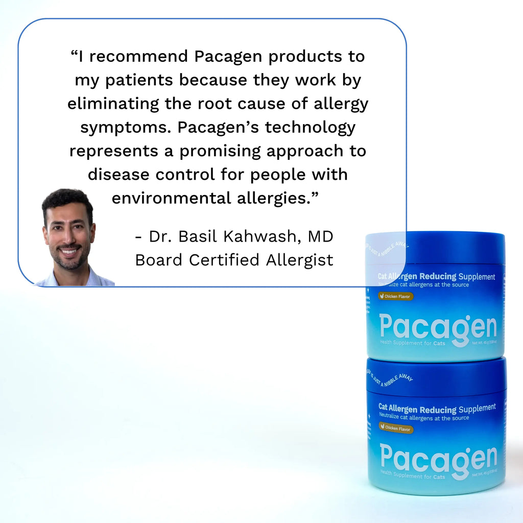 Cat Allergen Reducing Supplement - Removes 98% of Active Cat Allergens - Allergist Recommended