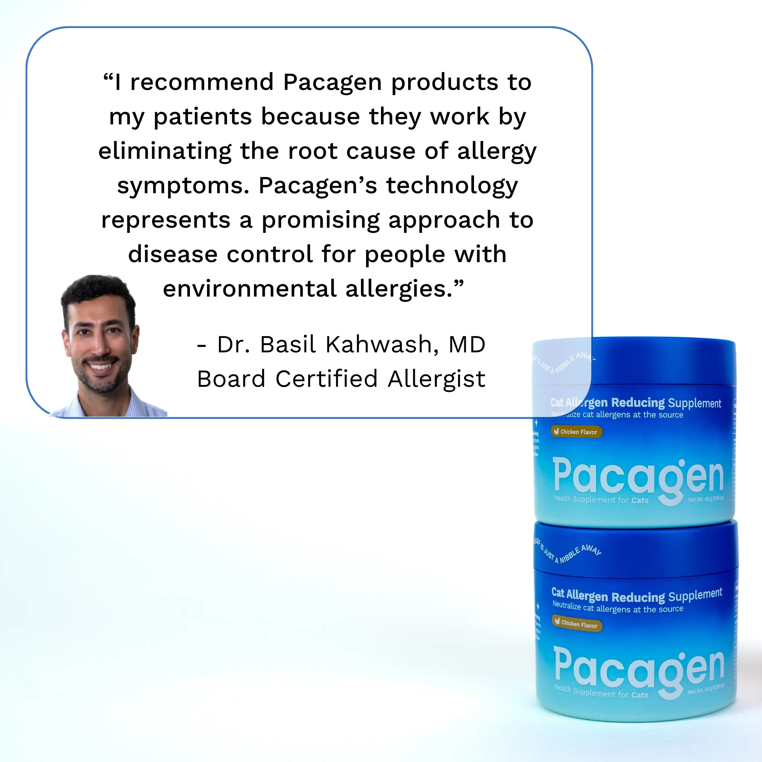 Cat Allergen Reducing Supplement - Removes 98% of Active Cat Allergens - Allergist Recommended