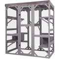Aivituvin-Air37-M Walk-In Large Cat Enclosure with Roof Tarp - Connects to Windows or Cat Doors,Outdoor Catio，Catfuriture