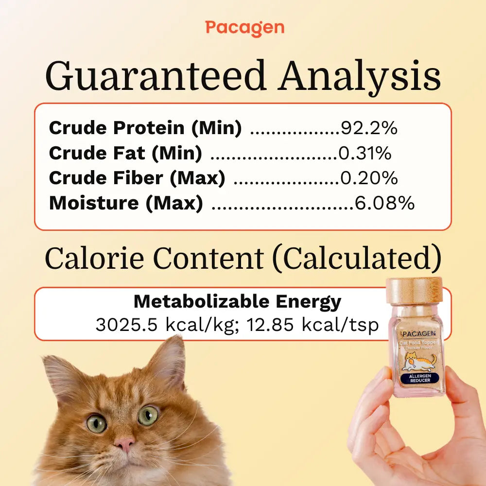 Cat Food Topper - Chicken Flavor - Removes 98% of Active Cat Allergens - Allergist Recommended