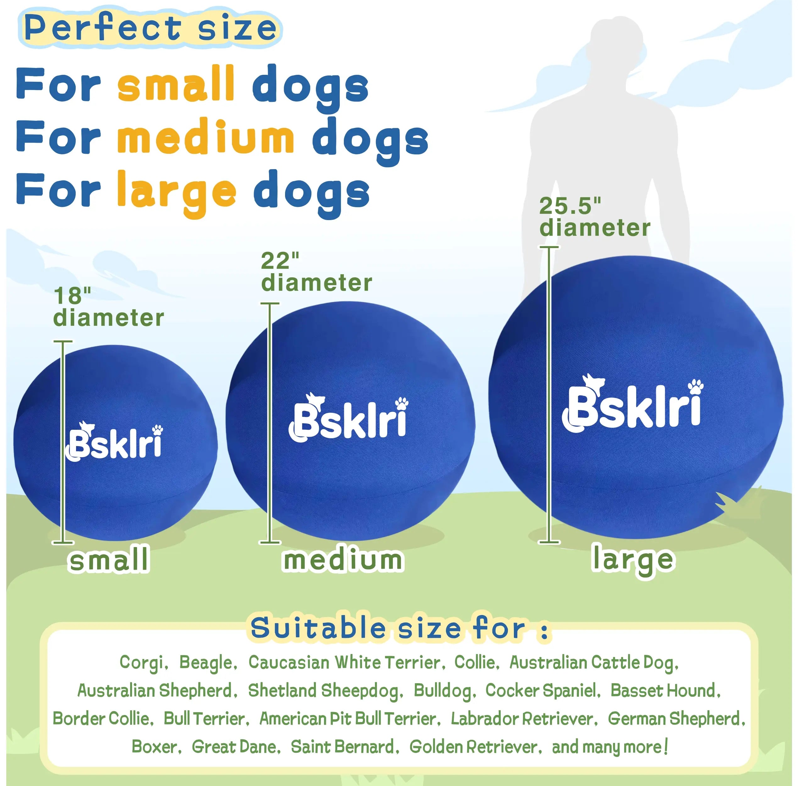 Inflatable Herding Ball for Dogs – Push & Chase Interactive Outdoor Dog Toy (NOT for Aggressive Chewer)
