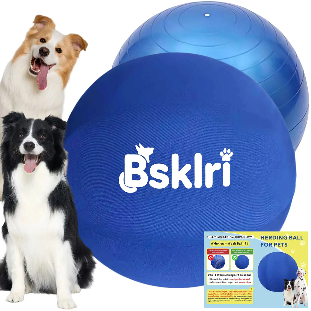 Inflatable Herding Ball for Dogs – Push & Chase Interactive Outdoor Dog Toy (NOT for Aggressive Chewer)