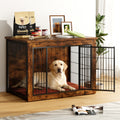 Warcat Dog Crate Furniture with Thick Cushion, Side End Table Wooden Dog Cage with Double Doors, Chew-Resistant Dog Kennel Dog House Indoor for Small to Large Dog #Aprilstockup#Tiktokshopstockup#Tiktokshopmothersday#Summervibes#Petlovers